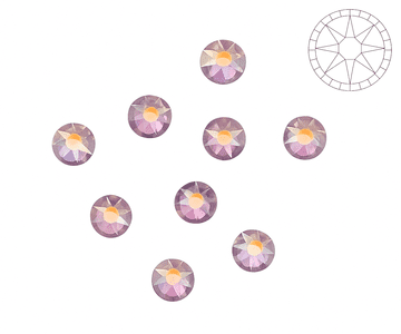 Light Amethyst AB Star Cut, EIMASS® 8878 Exquisite Non Hot Fix Flat Back Crystals