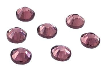 Light Amethyst, EIMASS® 7767 Range Flat Back Hot Fix Glass Crystals - Small Packs