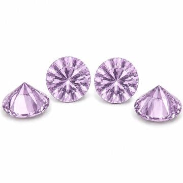 Light Amethyst, EIMASS® Premium Zircon Diamonds – High-Quality Synthetic Gems for Jewellery, Craft