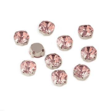 Light Amethyst in Silver Setting Rose Montees, EIMASS® 3555 Range Single Claw Crystals