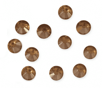 Light Colorado Topaz Gold, EIMASS® 7767 Range Flat Back Hot Fix Glass Rhinestones
