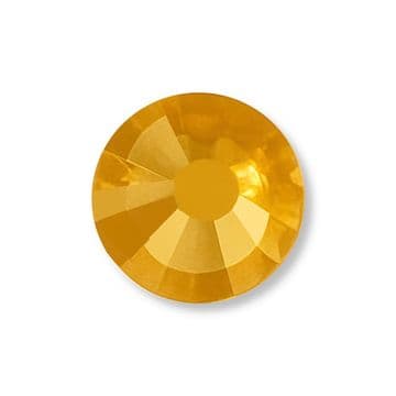 Light Colorado Topaz (Golden Shadow), EIMASS® 7747 Grade A Hotfix Flat Back Glass Crystals