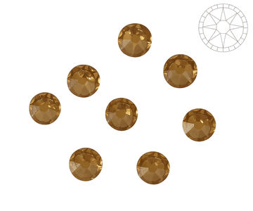 Light Colorado Topaz Star Cut, EIMASS® 8898 Exquisite Hot Fix Flat Back Crystals