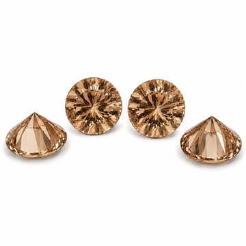 Light Gold, EIMASS® Premium Zircon Diamonds – High-Quality Synthetic Gems for Jewellery, Craft
