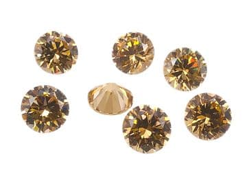Light Gold, EIMASS® Premium Zircon Diamonds – High-Quality Synthetic Gems for Jewellery, Craft