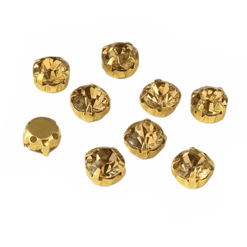 Light Gold in Gold Setting Rose Montees, EIMASS® 3555 Range Single Claw Crystals