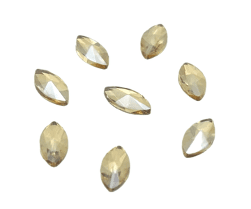 Light Gold Navette Horse Eye (4x8mm), (5x10mm),EIMASS® 8830 Tiny Glass Crystals - Nail Ar)