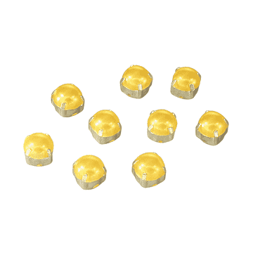 Light Gold Pearl Rose Montees, EIMASS® 3555 Range Single Stone Silver Setting Pearls