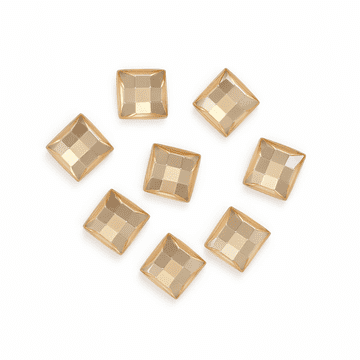 Light Gold Square, EIMASS® Acrylic Flat Back Rhinestones