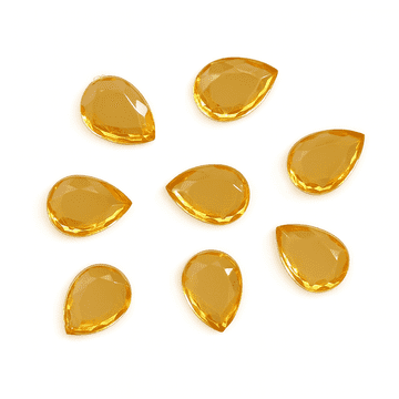 Light Gold Teardrop, EIMASS® Acrylic Pear Shaped Flat Back Rhinestones