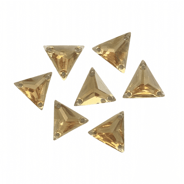Light Gold Triangle, EIMASS® Resin Crystals, Sew on Glue on Stones