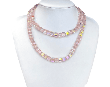 Light Pink AB Beads, EIMASS® Faceted Crystal Necklace Beads, Bracelet Beads #18