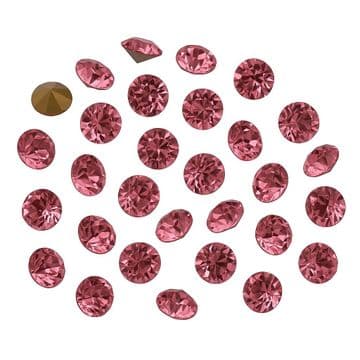 Light Pink Foiled Chatons, EIMASS® World Class Point Back Crystals