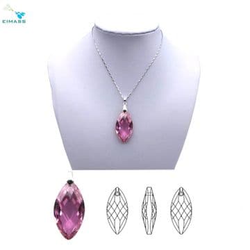 Light Pink Navette Horse Eye Pendant - EIMASS® Elements Zircon Gifts