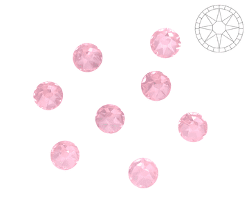 Light Pink Star Cut, EIMASS® 8878 Exquisite Non Hot Fix Flat Back Crystals, Global Brand