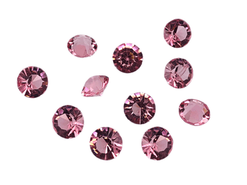 Light Pink Table Scatter Crystals, EIMASS® 3787 Unfoiled Glass Diamonds