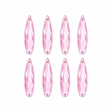 Light Pink Teardrop, EIMASS® Acrylic Flat Back Sew Or Glue On Rhinestones