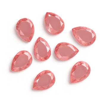 Light Pink Teardrop, EIMASS® Acrylic Pear shape Flat Back Rhinestones