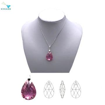 Light Pink Teardrop Shape Pendant - EIMASS® Elements Zircon Gifts