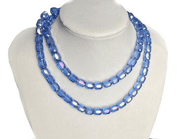 Light Sapphire AB Beads, EIMASS® Faceted Crystal Necklace Beads, Bracelet Beads #15