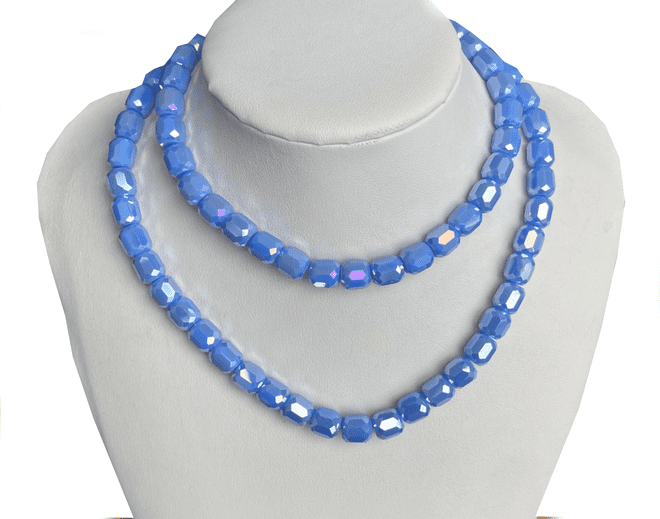 Light Sapphire AB Beads, EIMASS® Faceted Crystal Necklace Beads, Bracelet Beads #29