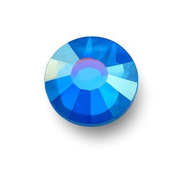 Light Sapphire AB, EIMASS® 7747 Range Hot Fix Flat Back Glass Crystals - Small Packs