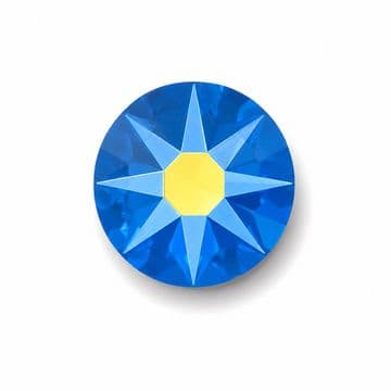 Light Sapphire AB Star Cut, EIMASS® 8878 Exquisite Non Hot Fix Flat Back Crystals