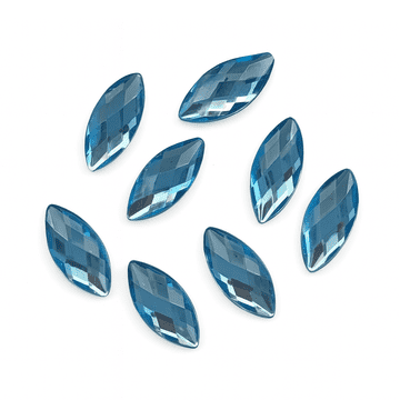 Light Sapphire, EIMASS® Acrylic Navette  Horse Eye Shaped Rhinestones
