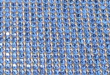 Light Sapphire Hot Fix Rhinestone Mesh, EIMASS® Crystal Mesh, Rhinestone Transfer Sheet