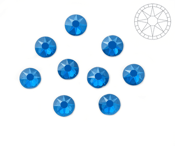 Light Sapphire Star Cut, EIMASS® 8878 Exquisite Non Hot Fix Flat Back Crystals