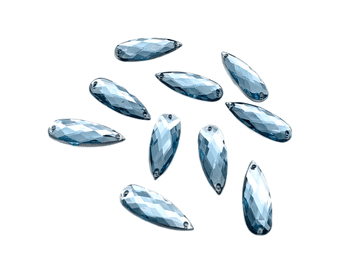Light Sapphire Teardrop, EIMASS® Acrylic Flat Back Sew Or Glue On Rhinestones