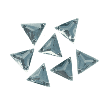Light Sapphire Triangle, EIMASS® Resin Crystals, Sew on Glue on Stones
