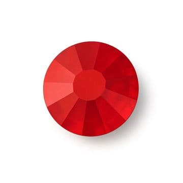 Light Siam Bright Red, EIMASS® 7747 Grade A Hotfix Flat Back Glass Crystals