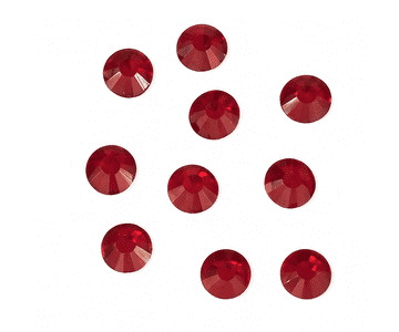 Light Siam Bright Red, EIMASS® 7767 Range Flat Back Hot Fix Glass Rhinestones