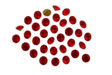 Light Siam Bright Red Foiled Chatons, EIMASS® Point Back Crystals