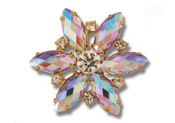 Lilac AB Style 8730 EIMASS® Sew or Glue on Jewelled Applique for Wedding Dress, Costumes