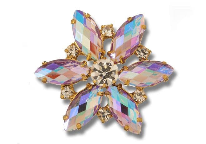 Lilac AB Style 8730 EIMASS® Sew or Glue on Jewelled Applique for Wedding Dress, Costumes