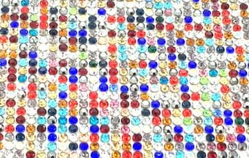 Mixed Colour Hot Fix Rhinestone Mesh, EIMASS® Crystal Mesh, Rhinestone Transfer Sheet
