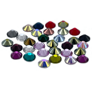 Mixed Colours Crystals, EIMASS® 7747 Grade A Hotfix Flat Back Glass Crystals