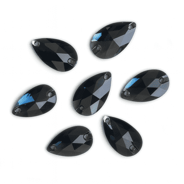 Montana Teardrop, EIMASS Resin Crystals, Sew or Glue on Flat Back Rhinestones