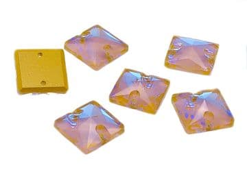 Ochre AB Neon Square, EIMASS® 8868 Exquisite Range Sew on Glue on Flat Back Crystals