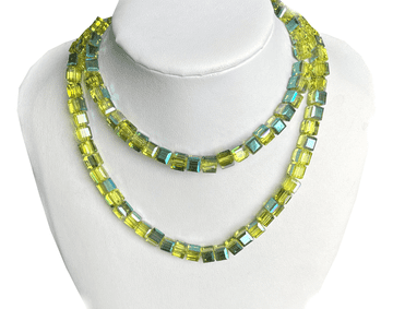 Olivine AB Beads, EIMASS® Faceted Crystal Necklace Beads, Bracelet Beads #27
