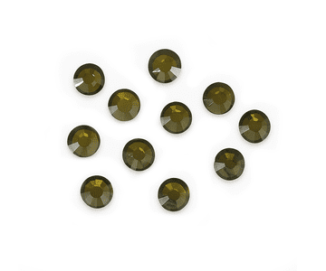 Olivine Green, EIMASS® 7767 Range Flat Back Hot Fix Glass Rhinestones