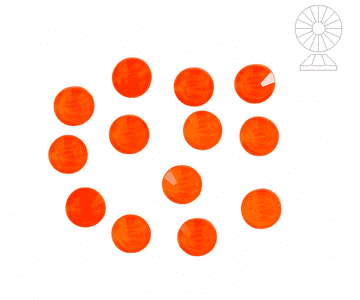 Orange Neon Crystals, EIMASS® 7747 Grade A Flat-Back Hot Fix Glass Rhinestones