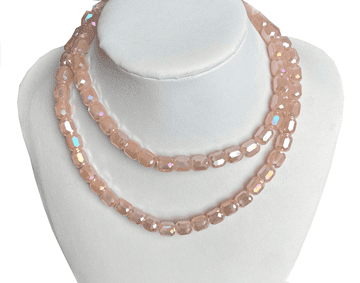 Peach AB Beads, EIMASS® Faceted Crystal Necklace Beads, Bracelet Beads #36