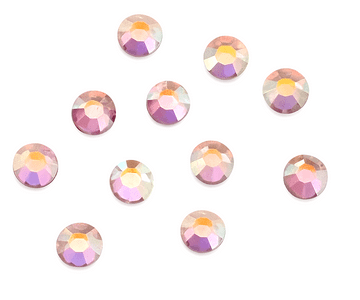Peach AB, EIMASS® 7767 Range Flat Back Hot Fix Glass Rhinestones