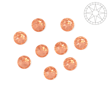 Peach Star Cut, EIMASS® 8878 Exquisite Non Hot Fix Flat Back Crystals, Global Brand