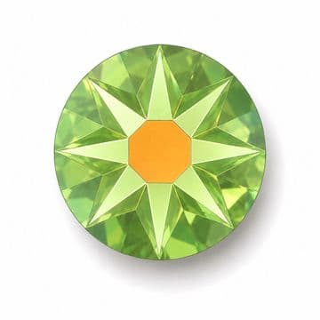 Peridot AB Star Cut, EIMASS® 8878 Exquisite Non Hot Fix Flat Back Crystals, Global Brand
