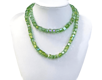 Peridot Green AB Beads, EIMASS® Faceted Crystal Necklace Beads, Bracelet Beads #12