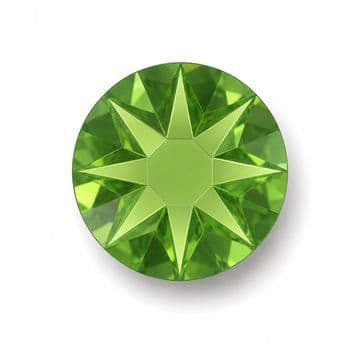Peridot Green Star Cut, EIMASS® 8878 Exquisite Non Hot Fix Flat Back Crystals